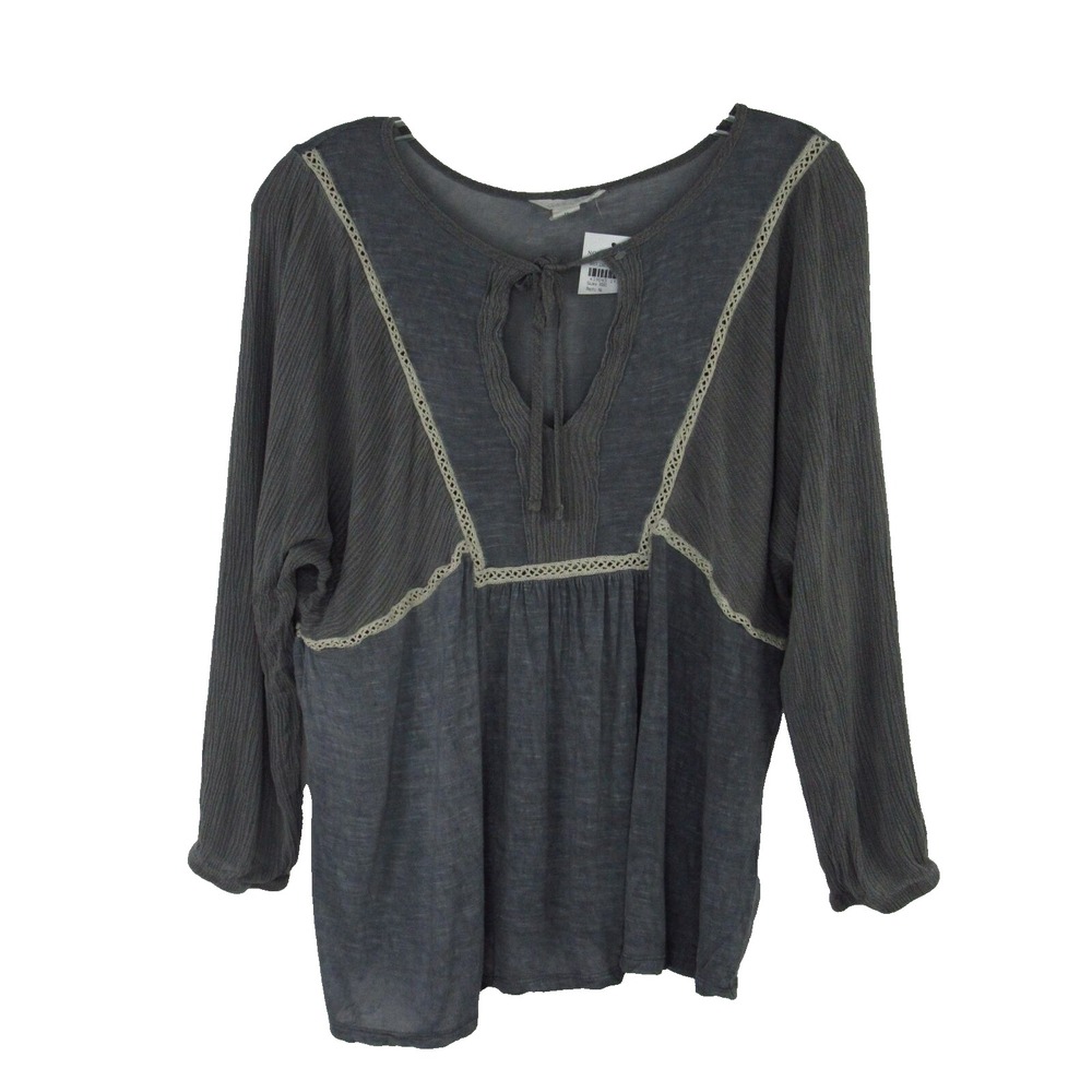 Caslon Womens Blouse Size XS 3/4 Sleeves Rayon Keyhole New